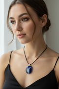 Blue Fused Glass Pendant