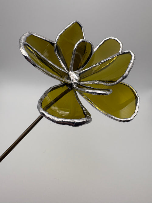 Broken Bottle Flower Garden Stake