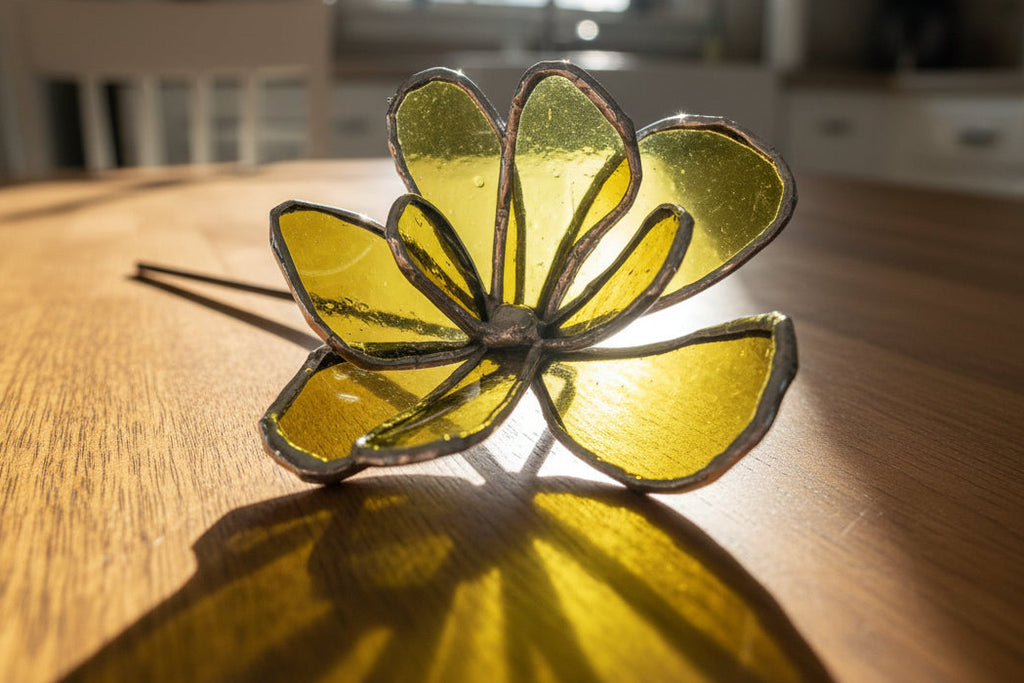 Broken Bottle Flower Garden Stake
