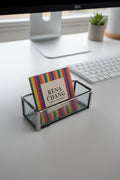 Iridescent Stained Glass Business Card Holder