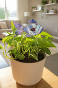Stained Glass Fish Plant Stake – Blue & Purple