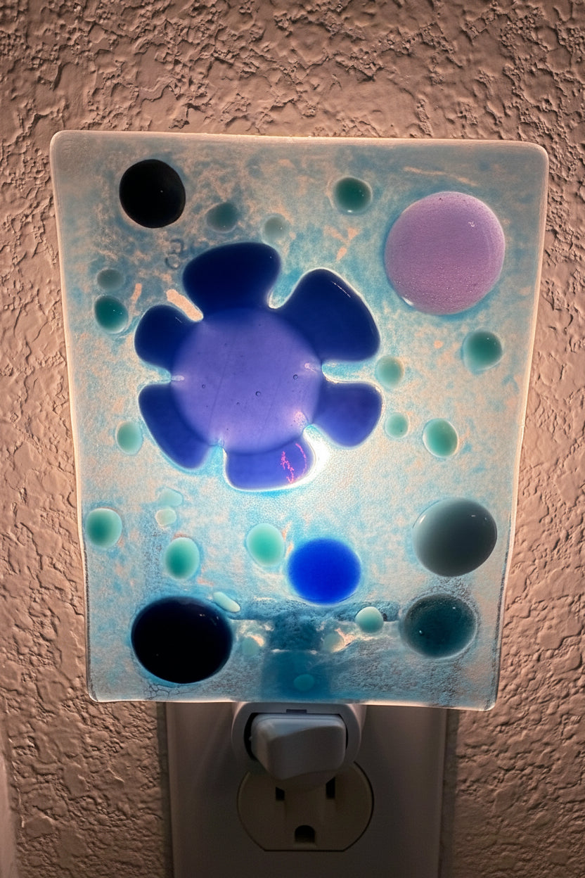 Fused Glass Flower Night Light