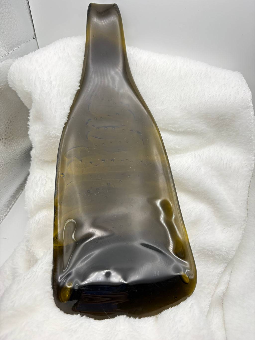 Holiday Tree Slumped Wine Bottle Spoon Rest