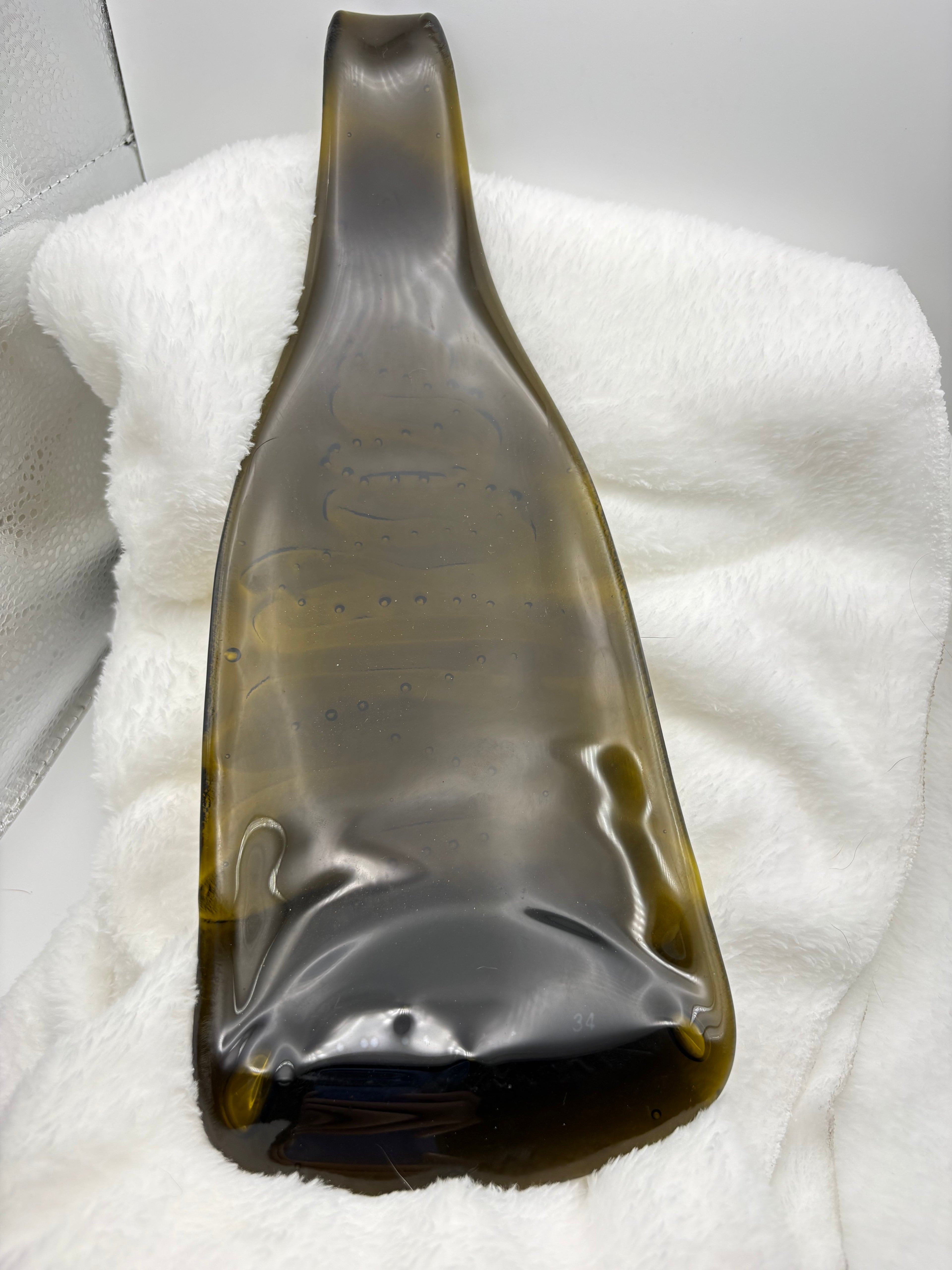 Holiday Tree Slumped Wine Bottle Spoon Rest