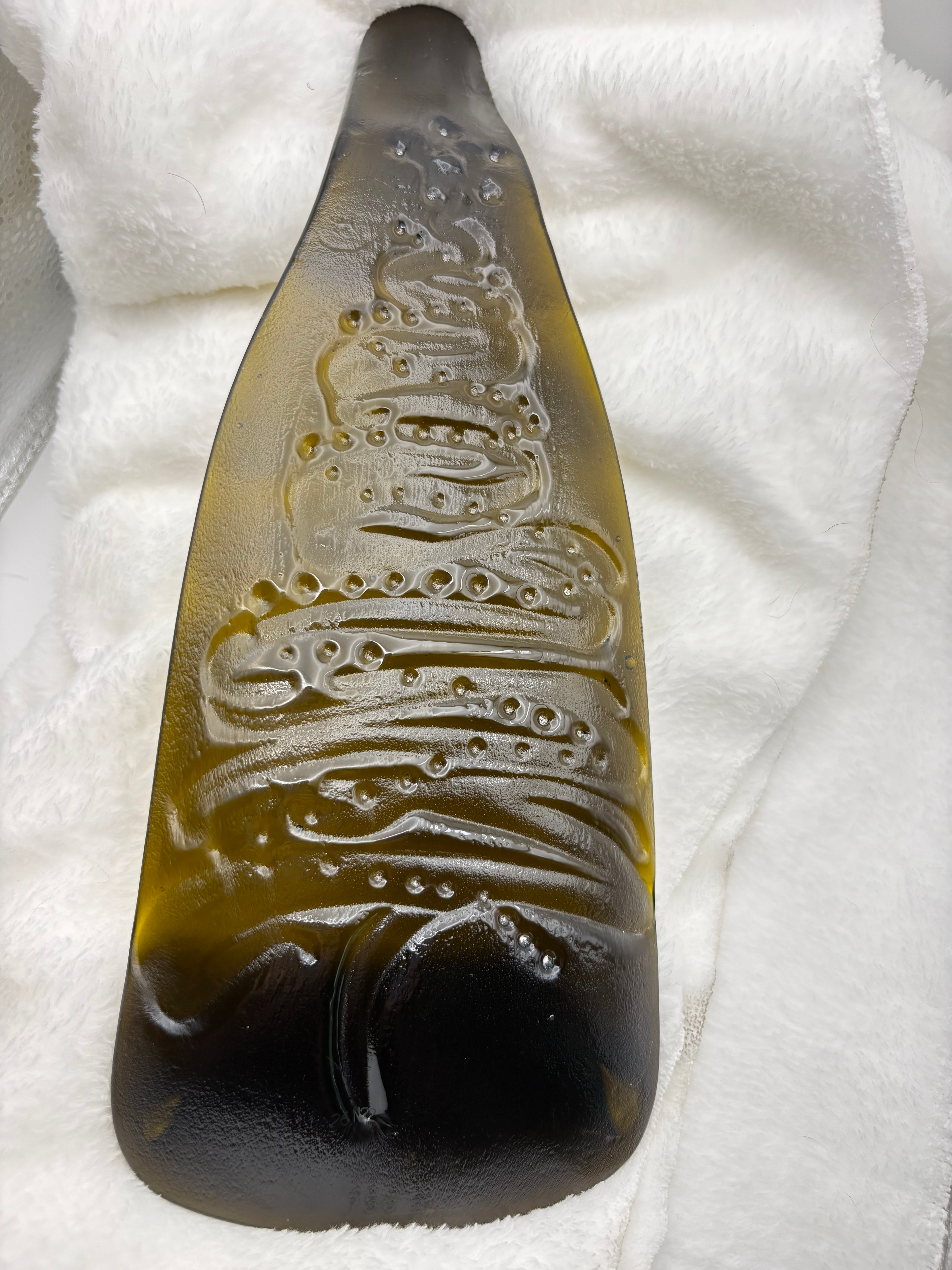 Holiday Tree Slumped Wine Bottle Spoon Rest