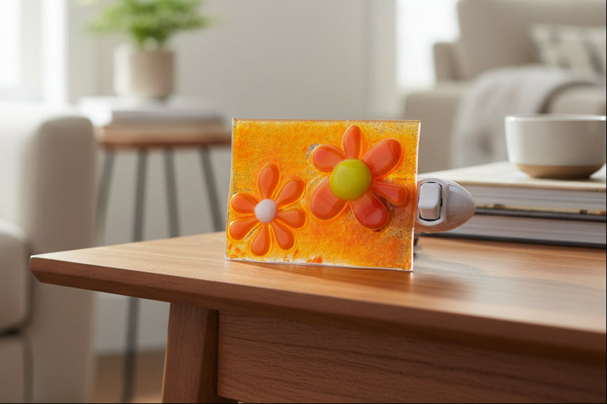 Fused Glass Daisy Nightlight